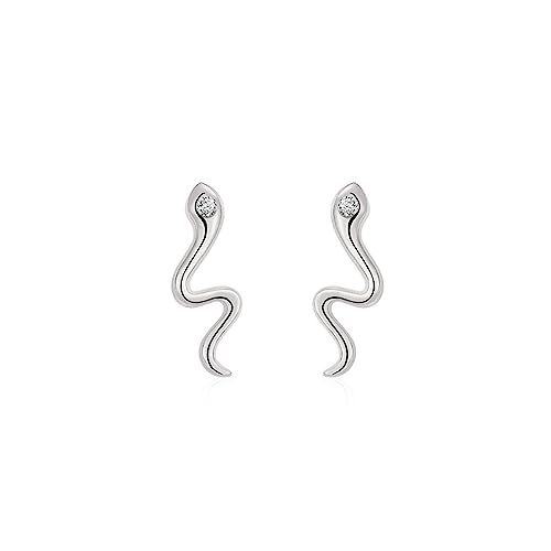 Winzige Schlangen Ohrstecker Sterling Silber 925 Ohrringe Zirkonia Knorpel Ohrringe Piercing Ohrstecker Modeschmuck für Damen Mädchen von IMINI