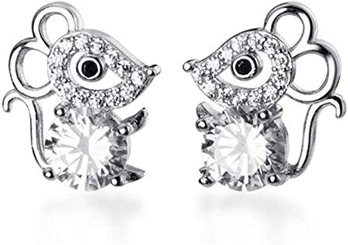 Dainty CZ Maus Ohrstecker für Frauen Mädchen S925 Sterling Silber Cubic Zirkonia Zarte winzige Ohrstecker Ohrring Hypoallergener Geburtstagsschmuck von IMINI