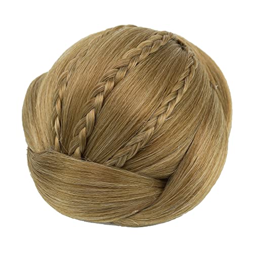IMISSU Kleine Größe Geflochtener Chignon Tänzer Haarabdeckung Krapfen Haarteile Haargummis Haarknoten Perücke Hochsteckfrisur Hochzeit Party für Frauen (M2 Kupfer mischen) von IMISSU