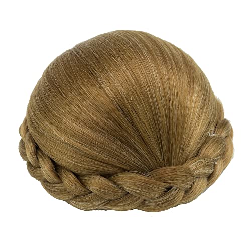 IMISSU Kleine Größe Geflochtener Chignon Tänzer Haarabdeckung Krapfen Haarteile Haargummis Haarknoten Perücke Hochsteckfrisur Hochzeit Party für Frauen (M3 Kupfer mischen) von IMISSU