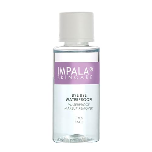 IMPALA Bye Bye Waterproof! Zweiphasiger Make-up-Entferner für Augen und Gesicht, robust, feuchtigkeitsspendend und Schutz für Wimpern, Reiseformat, 30 ml von IMPALA