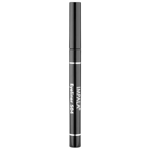IMPALA | Schwarzer Eyeliner 504 Lang anhaltend wasserfest | Einfache Anwendung, präzise Finish | Flüssiger Eyeliner | Professionelles und wasserfestes Finish | Make-up von IMPALA