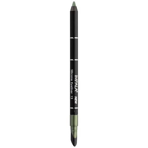 Impala - Wasserfester Gel-Eyeliner mit Silikon | Definierte Linie oder Verschwommener Effekt | Cremig Weiche Textur | Intensive, Lang Haltende und Wasserfeste Farbe | 13 Smaragdgrün Impala - Wasserfester Gel-Eyeliner mit Silikon | Definierte Linie oder Verschwommener Effekt | Cremig Weiche Textur | Intensive, Lang Haltende und Wasserfeste Farbe | 13 Smaragdgrün von IMPALA