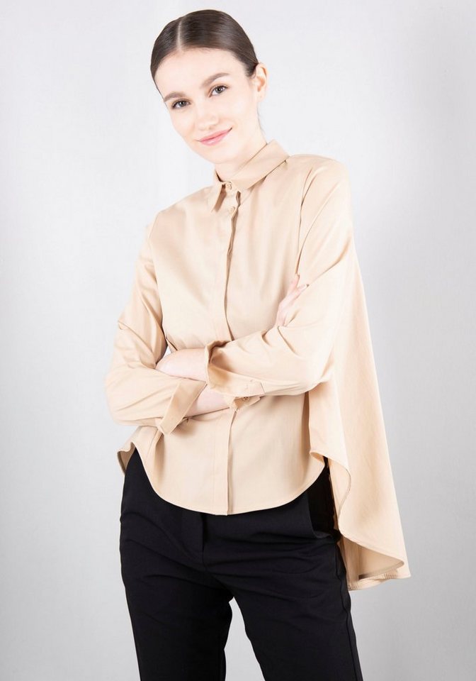 IMPERIAL Klassische Bluse IMP-C ED4BBE glockenförmige Form mit Bogensaum von IMPERIAL