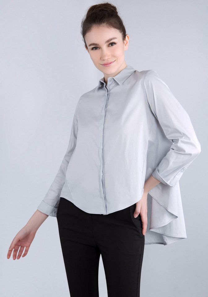 IMPERIAL Klassische Bluse IMP-C ED4BBE glockenförmige Form mit Bogensaum von IMPERIAL
