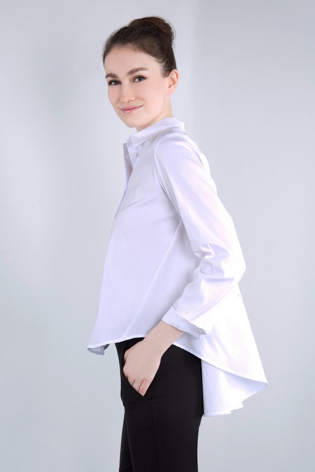 IMPERIAL Klassische Bluse IMP-C ED4BBE glockenförmige Form mit Bogensaum von IMPERIAL