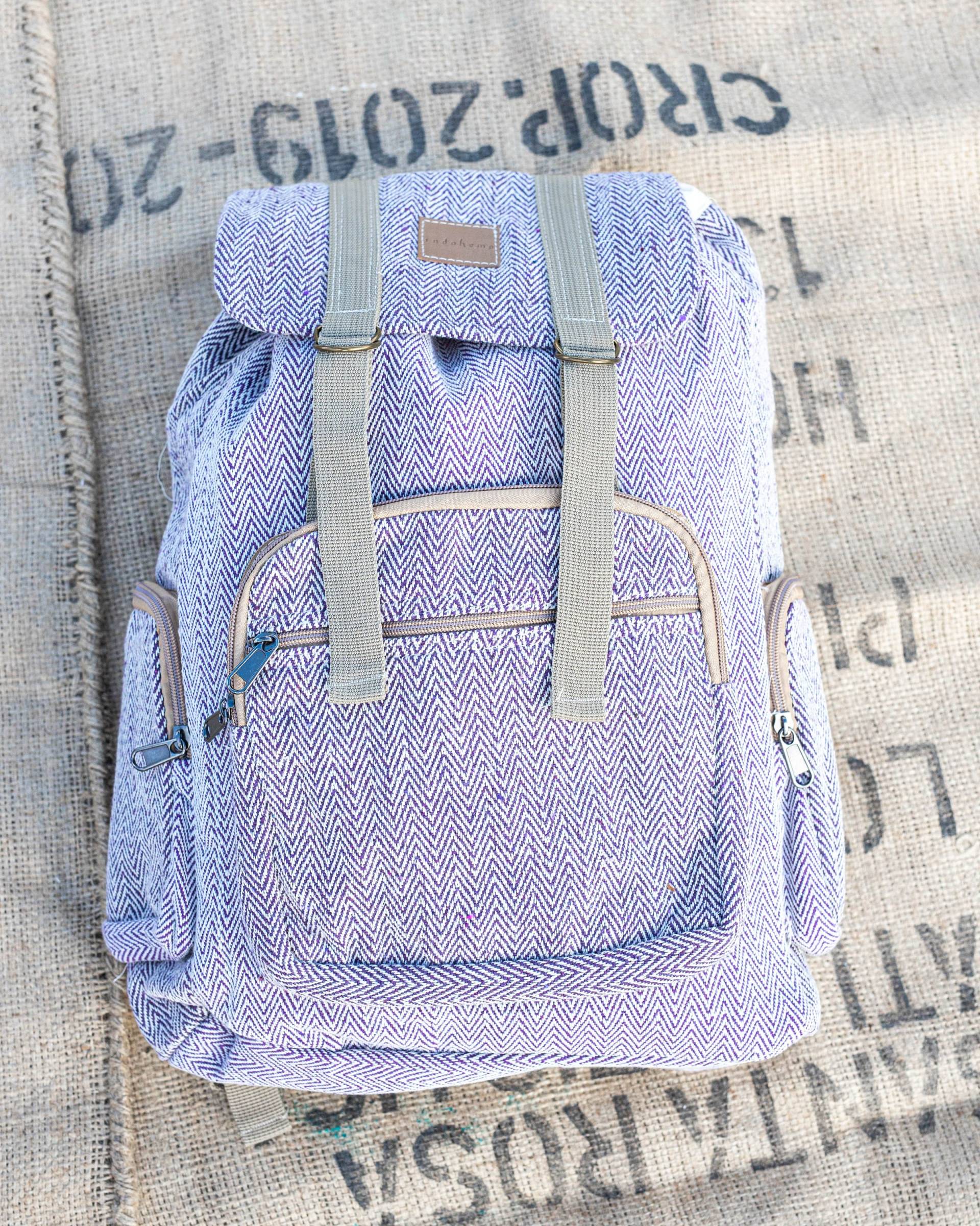 Himalaya Hanf Rucksack | Handgemachte Umweltfreundliche Vegane Reise Festival Turnbeutel Schul-Laptop Hippie Boho Wandern von IMPERIALHEMPCO