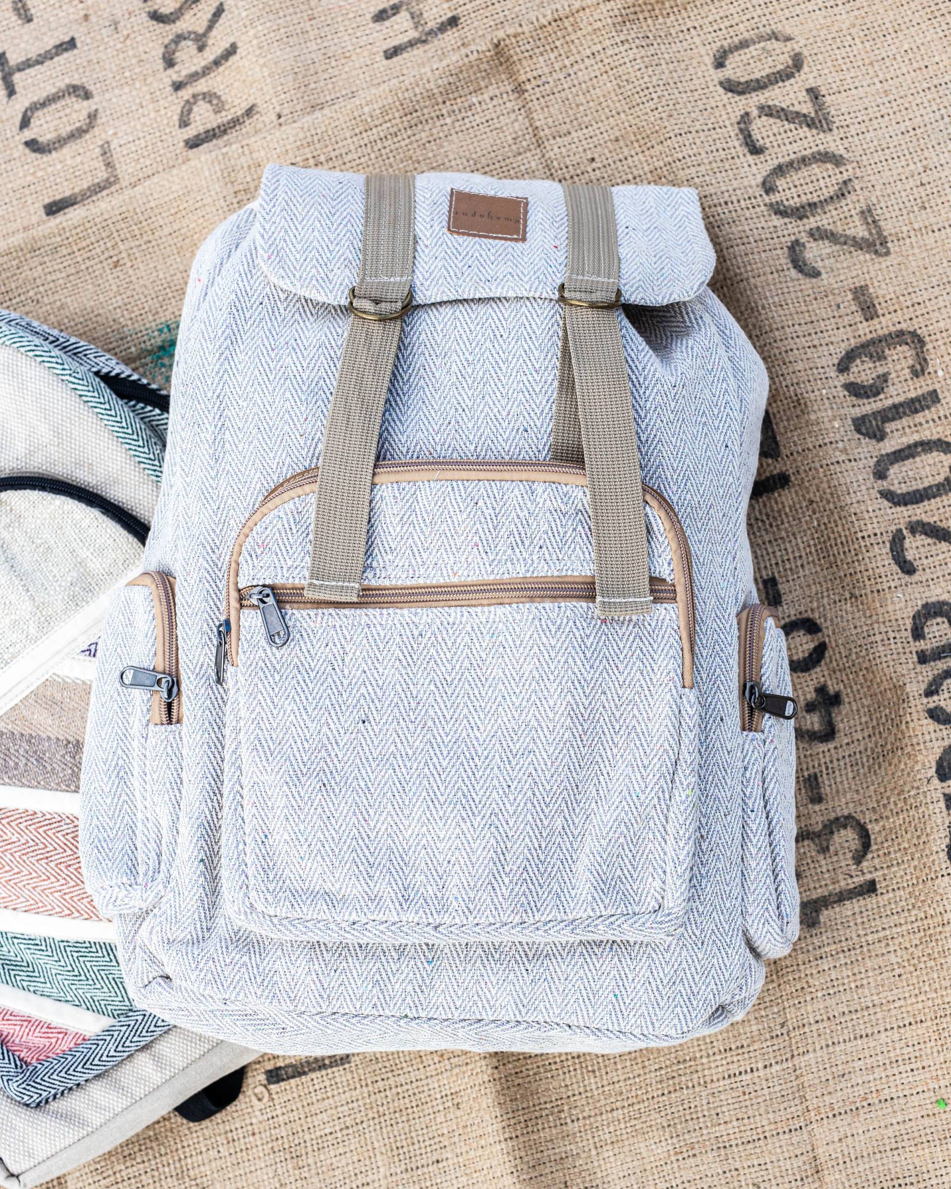 Himalaya Hanf Rucksack | Handgemachte Umweltfreundliche Vegane Reise Festival Turnbeutel Schul-Laptop Hippie Boho Wandern von IMPERIALHEMPCO