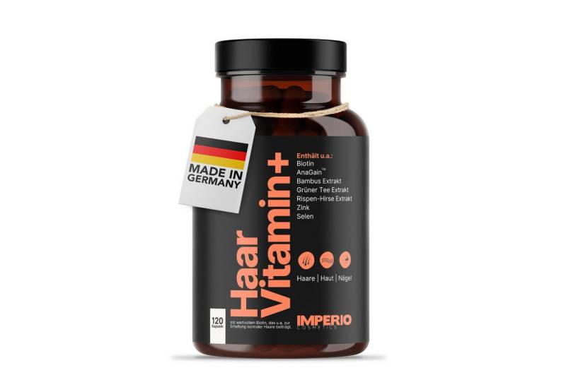IMPERIO Haarkur Haarvitamin+ hochdosiert zur Stärkung des Haarwachstums - 120 Kapseln, 2-tlg. von IMPERIO