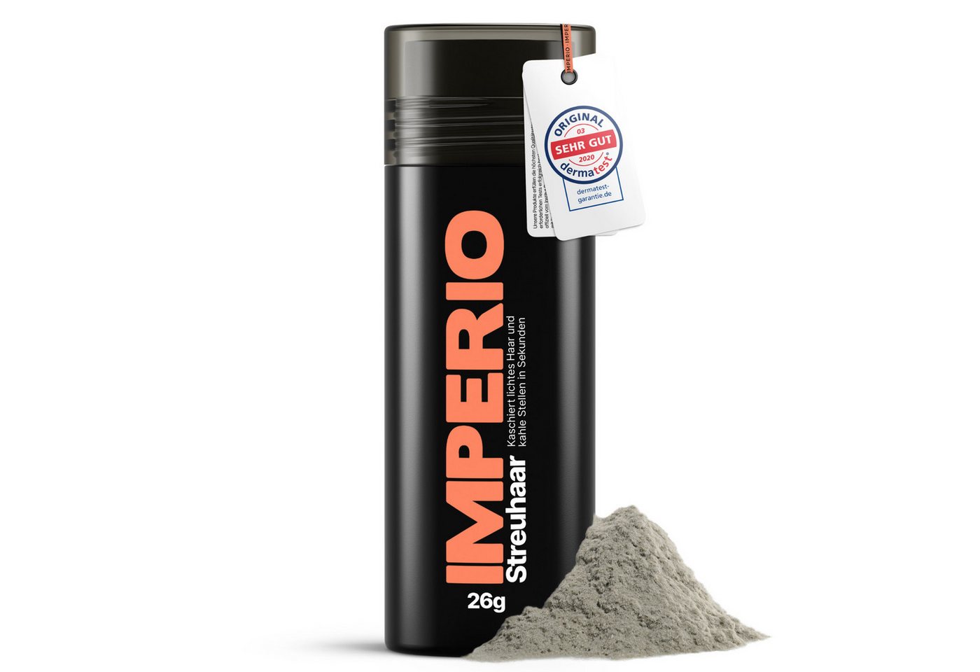 IMPERIO Haarpuder Streuhaar/Schütthaar zur Haarverdichtung & vollem Haar in Sekunden. von IMPERIO