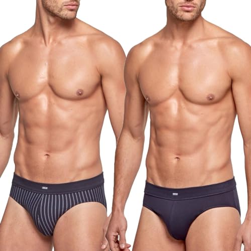 Impetus Herren Slips, einfarbig, gestreift, Baumwolle, Stretch Essentials Gr. XXL, marine von IMPETUS