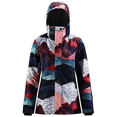 IMPHUT Damen-Skijacke, Snowboardjacke, Damen-Skijacke, warm, wasserdicht, mit Kapuze, 705, Small von IMPHUT