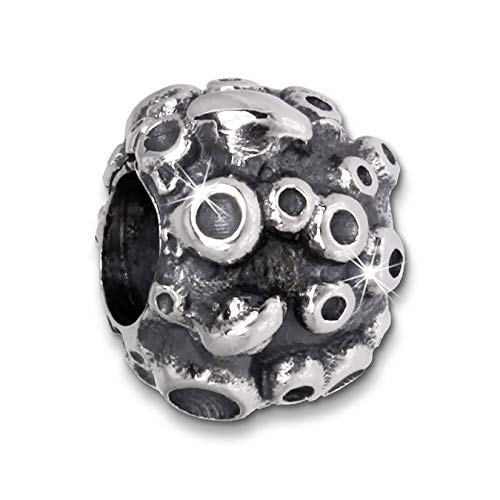 IMPPAC Bead Spaceball 925er Silber Charm Schmuck Anhänger Element SBB206 Silber Bead von imppac