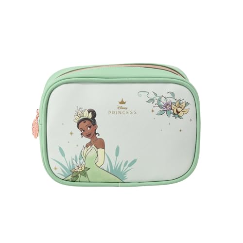 Impressions Vanity Tiana Kosmetiktasche für Geldbörse, Reise-Make-up-Tasche, Organizer mit Innentasche mit Reißverschluss, Außentasche aus Saffiano-Leder, gefüttert und Prinzessin Tiana und Impressions Vanity Tiana Kosmetiktasche für Geldbörse, Reise-Make-up-Tasche, Organizer mit Innentasche mit Reißverschluss, Außentasche aus Saffiano-Leder, gefüttert und Prinzessin Tiana und von IMPRESSIONS VANITY · COMPANY