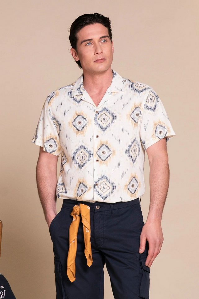 IMPURE Kurzarmhemd - Vintage Ethno Design Hemd für Herren von IMPURE