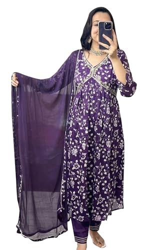 IMTRA FASHION Bedrucktes Kurti-Set Mit Dupatta-Tunikakleid Für Indische Damen von IMTRA FASHION