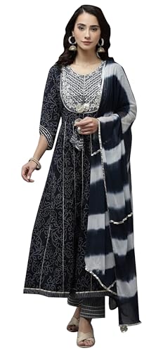 IMTRA FASHION Bedrucktes Kurti-Set Mit Dupatta-Tunikakleid Für Indische Damen von IMTRA FASHION