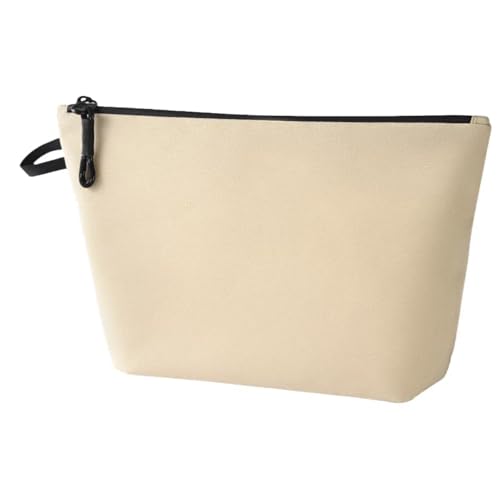 IMWECA Leichte Make-up-Tasche, wasserdicht, Reise-Kulturbeutel für Damen und Herren, gesteppt, Beige von IMWECA