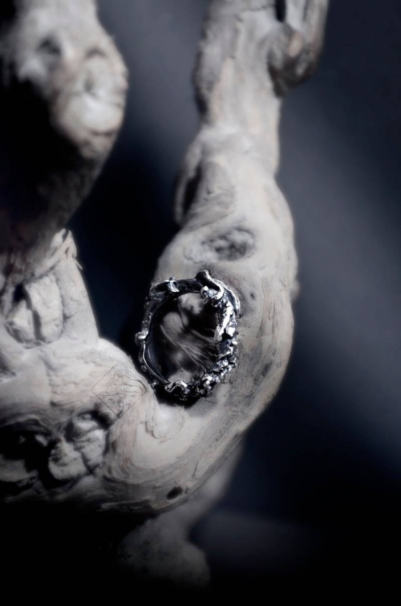 Elven Feinsilber Zweig Ring Natur Inspirierter Versprechensring von IMarriJewelry