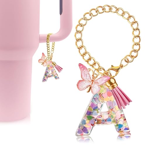 IN Chenthy Schmetterlings-Buchstaben-Charm-Zubehör, geeignet für Stanley-Becher mit Griff, exquisite Schmetterlings-Charms, 850 ml, 1134 ml, Mehrfarbig, Einheitsgr��e IN Chenthy Schmetterlings-Buchstaben-Charm-Zubehör, geeignet für Stanley-Becher mit Griff, exquisite Schmetterlings-Charms, 850 ml, 1134 ml, Mehrfarbig, Einheitsgr��e von IN Chenthy