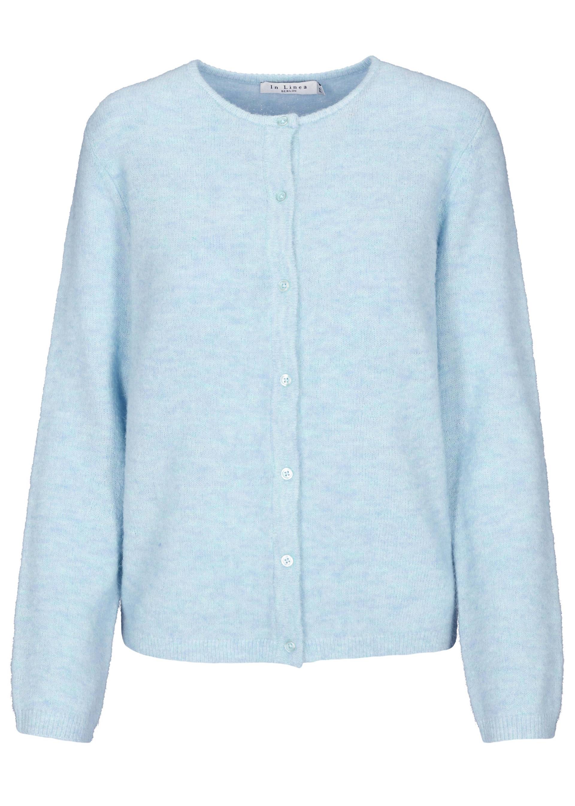 IN LINEA - Cardigan, Rundhals, 1/1-Arm bleu mel. - Gr. - 40 von IN LINEA