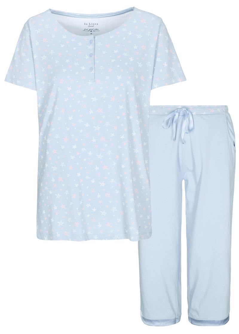 IN LINEA - Da.-Capri Pyjama blue stars - Gr. - 38 von IN LINEA