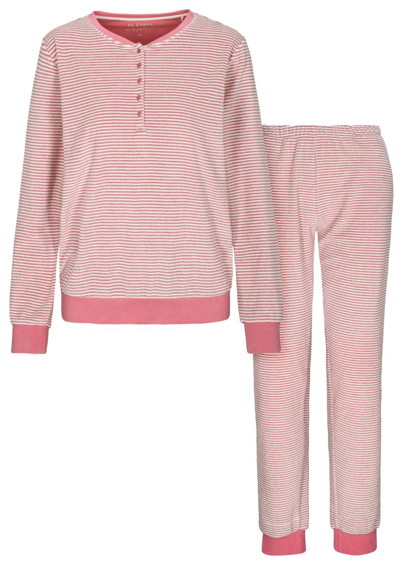 IN LINEA - Da.-Pyjama Frottee rosewood/blush - Gr. - 44 von IN LINEA