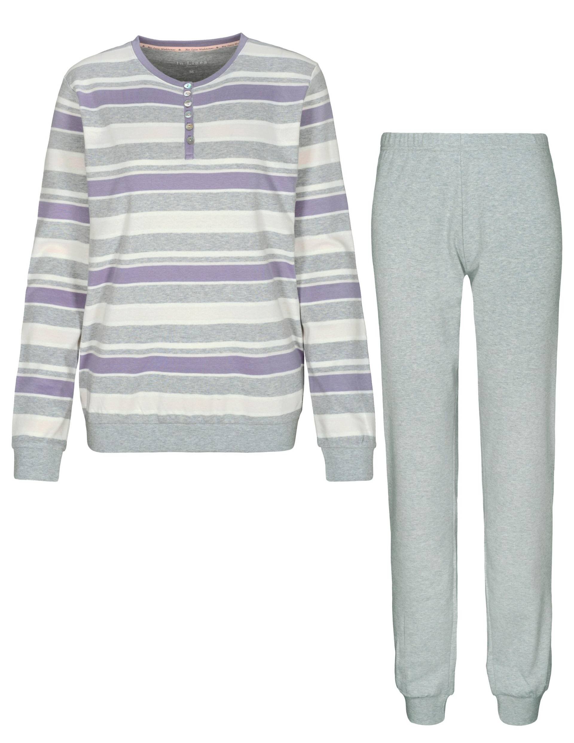 IN LINEA - Da.-Pyjama Interlock shadow stripe - Gr. - 40 von IN LINEA