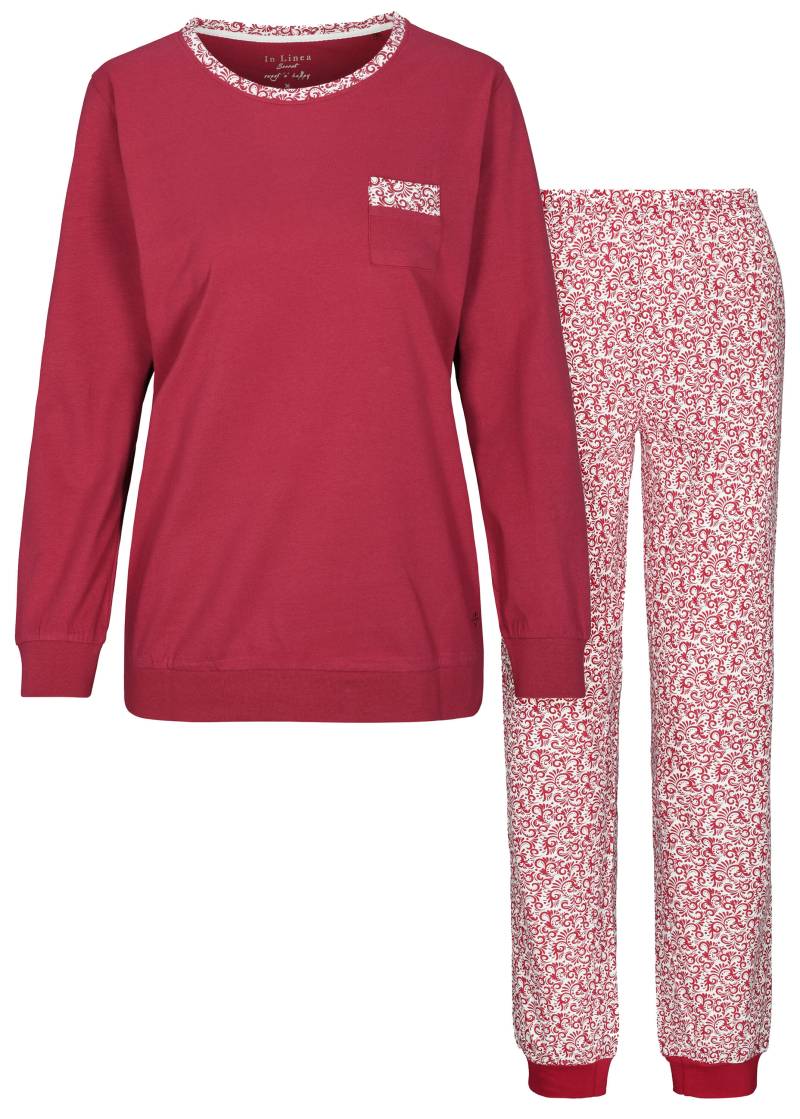 IN LINEA - Da.-Pyjama crimson floral - Gr. - 42 von IN LINEA