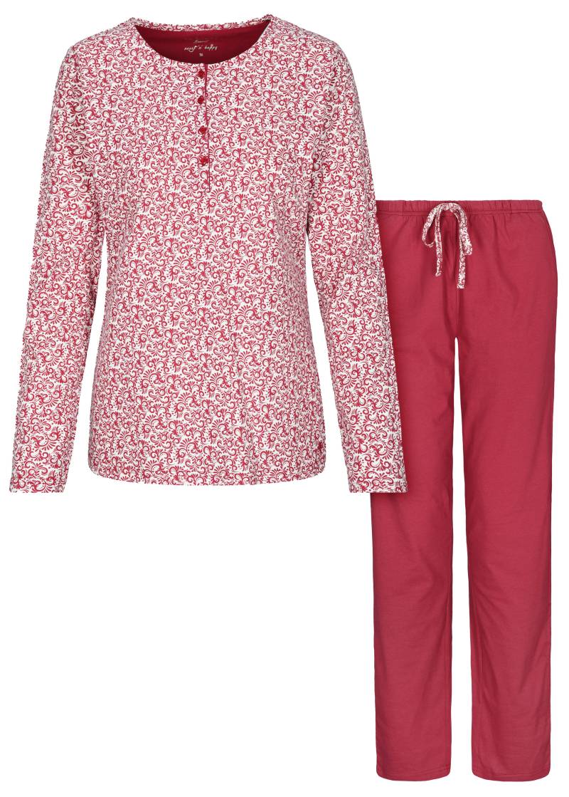 IN LINEA - Da.-Pyjama crimson floral - Gr. - 48 von IN LINEA