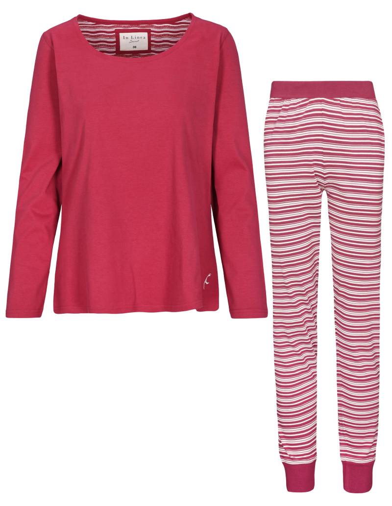 IN LINEA - Da.-Pyjama crimson stripe - Gr. - 46 von IN LINEA
