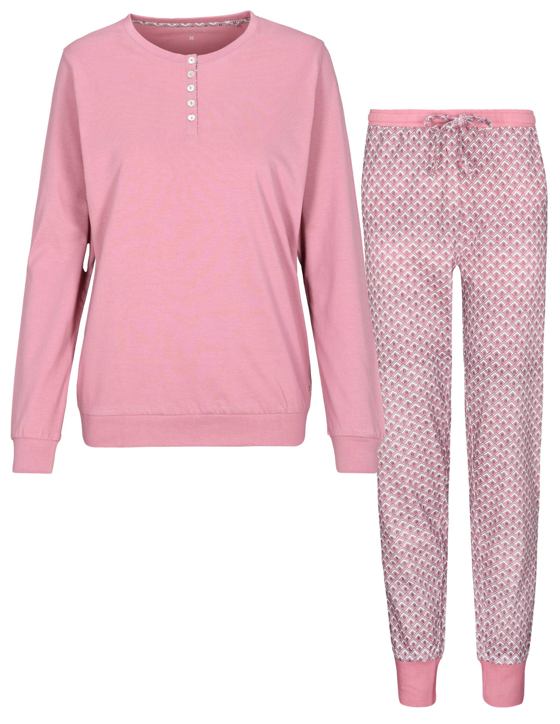 IN LINEA - Da.-Pyjama plum diamonds - Gr. - 46 von IN LINEA