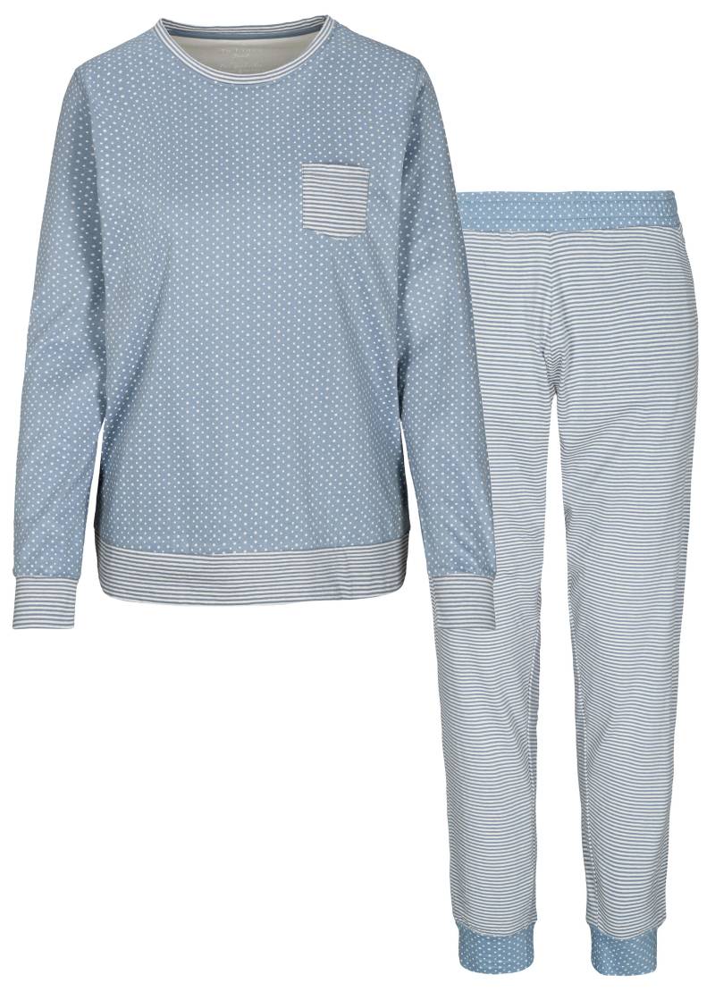 IN LINEA - Da.-Pyjama samtweich denim dots - Gr. - 44 von IN LINEA