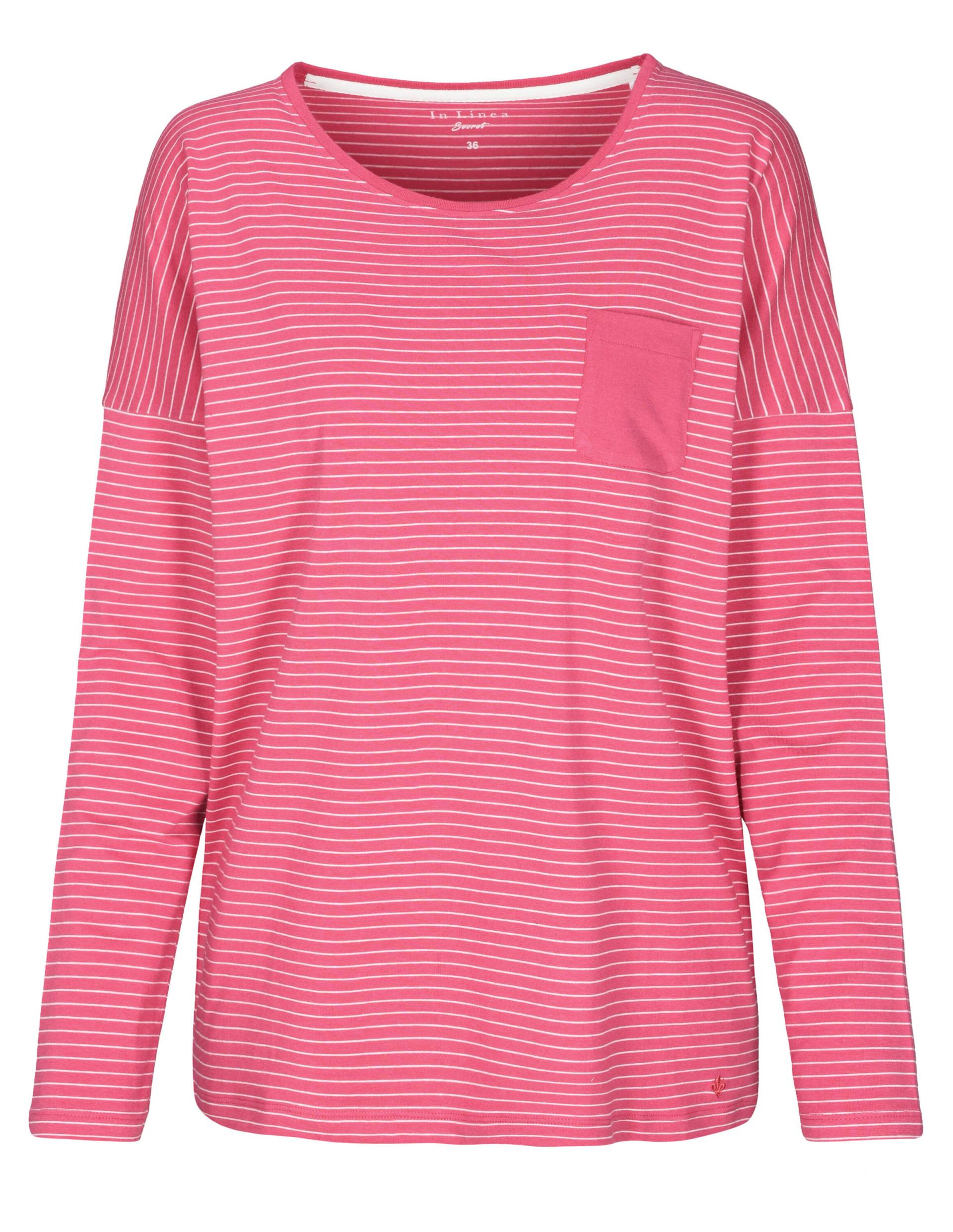 IN LINEA - Da.-Shirt Ringel raspberry strip - Gr. - 38 von IN LINEA