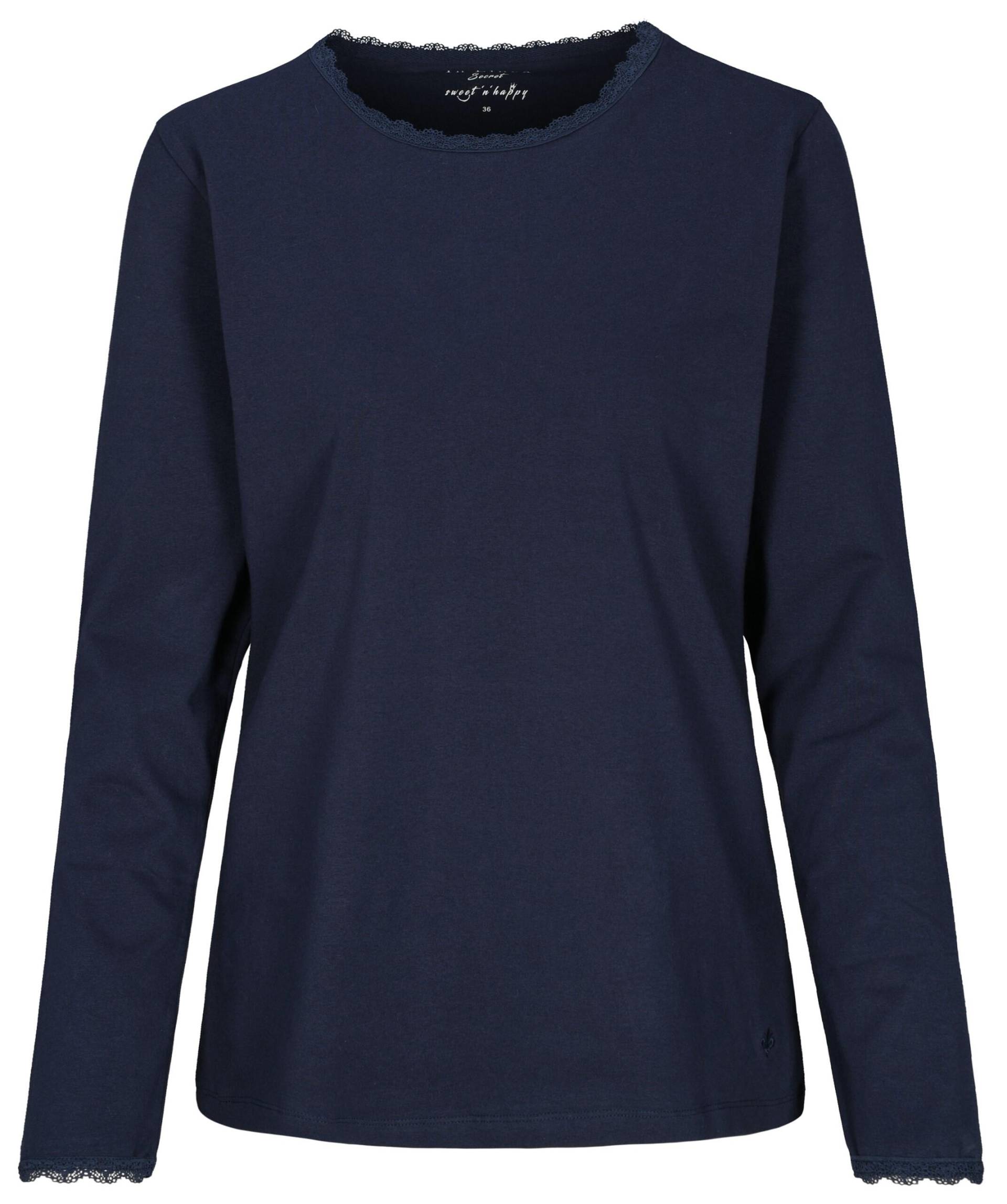 IN LINEA - Da.-Shirt Spitze night - Gr. - 50 von IN LINEA