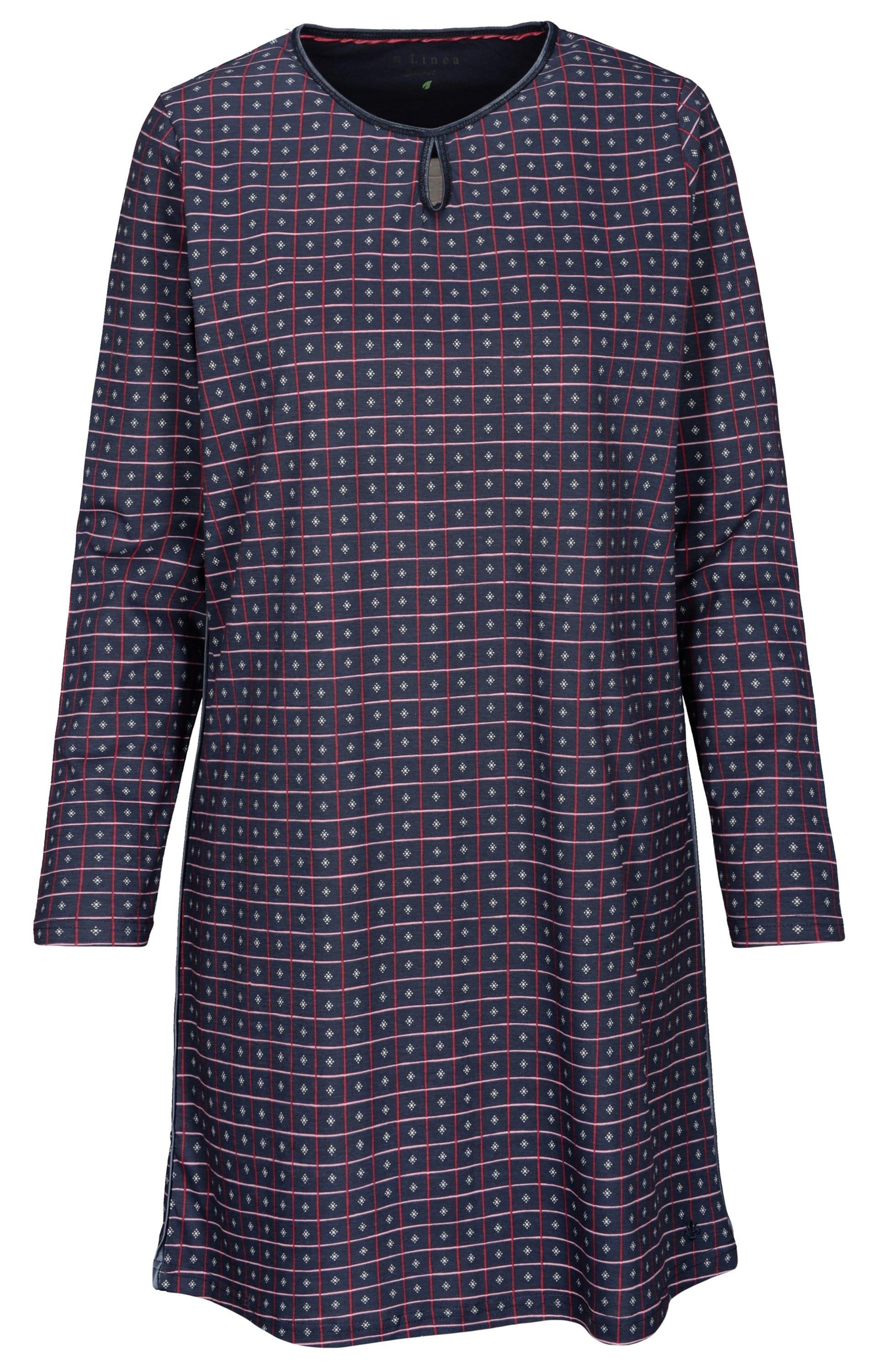 IN LINEA - Da.-Sleepshirt Druck indigo print - Gr. - 36 von IN LINEA