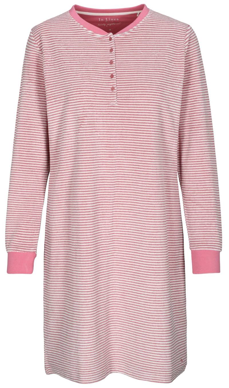 IN LINEA - Da.-Sleepshirt Frottee rosewood/blush - Gr. - 48 von IN LINEA