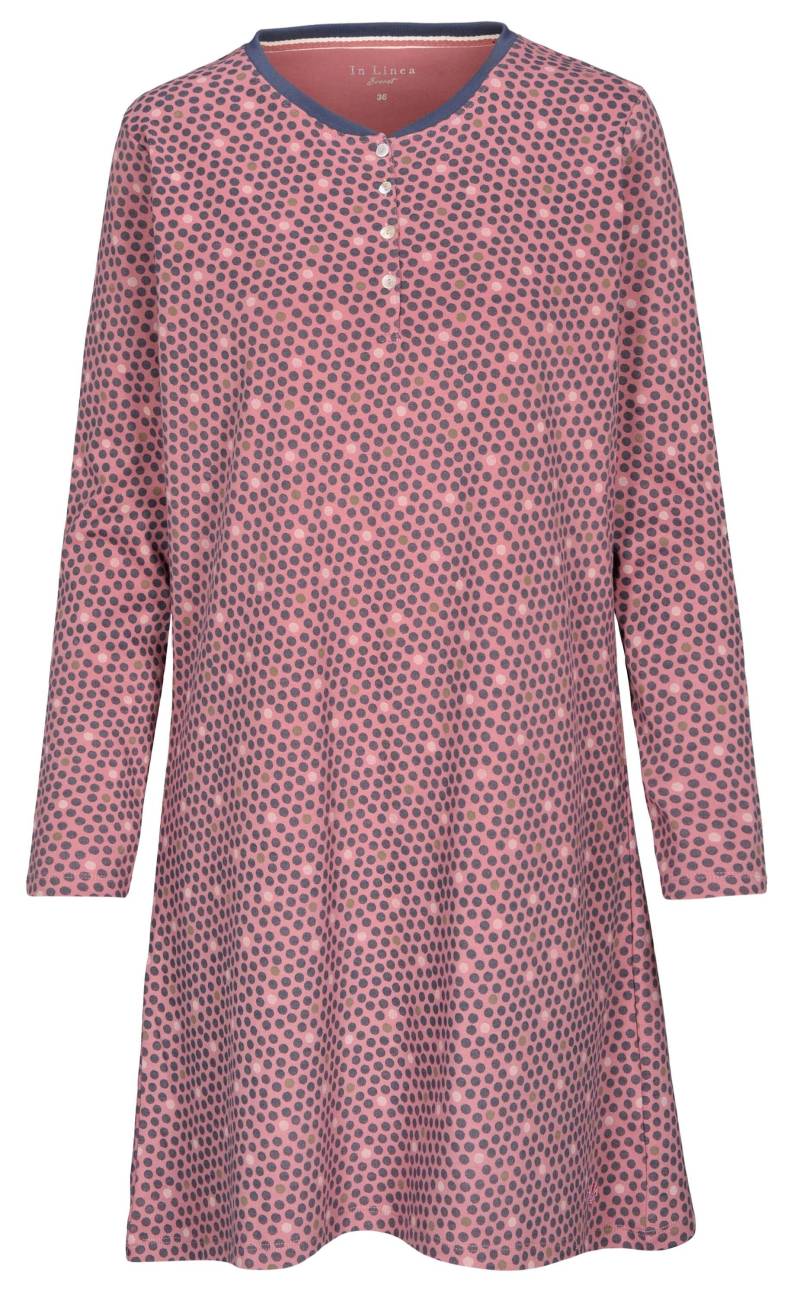 IN LINEA - Da.-Sleepshirt Interlock rosewood print - Gr. - 36 von IN LINEA