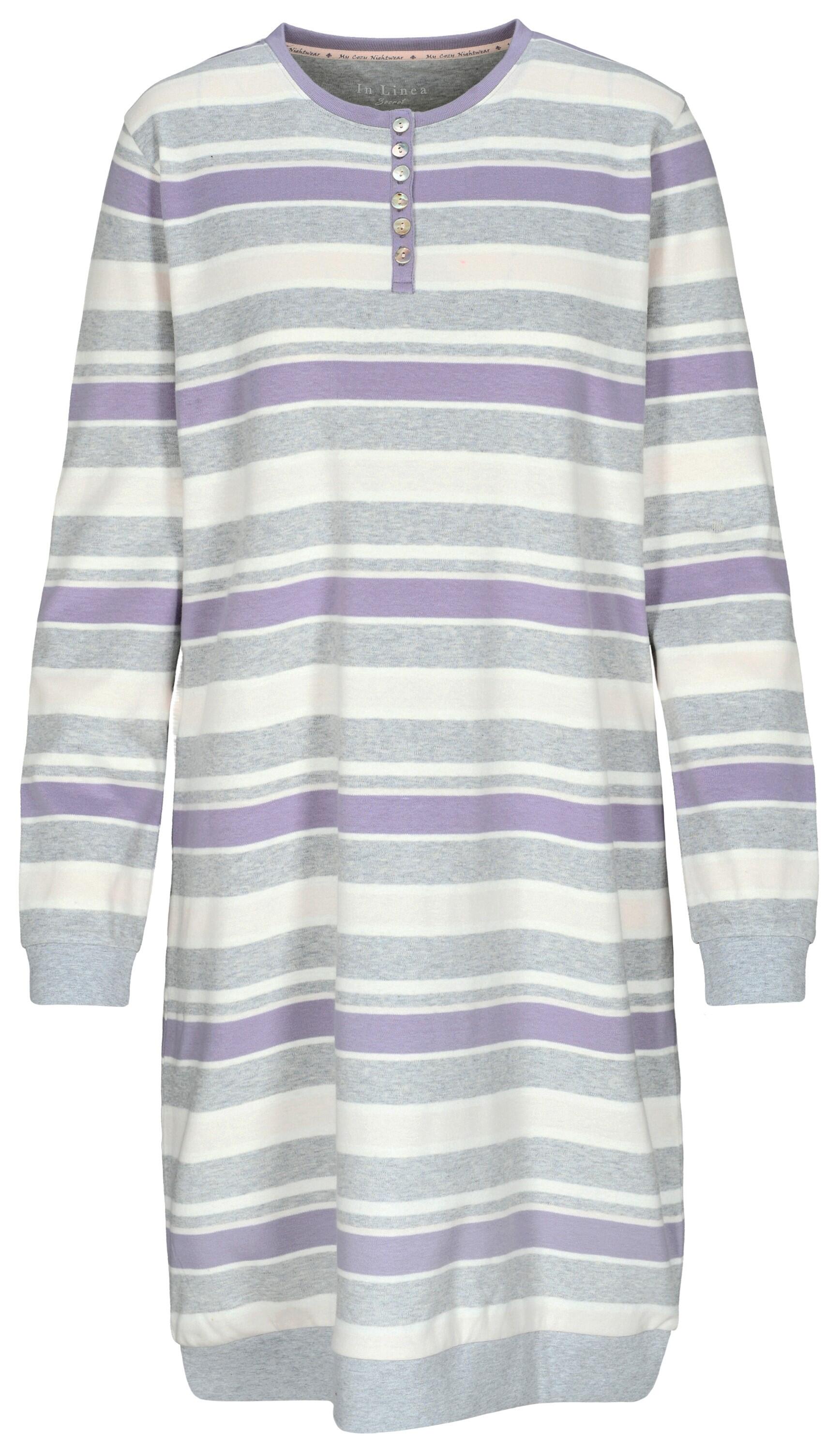 IN LINEA - Da.-Sleepshirt Interlock shadow stripe - Gr. - 40 von IN LINEA