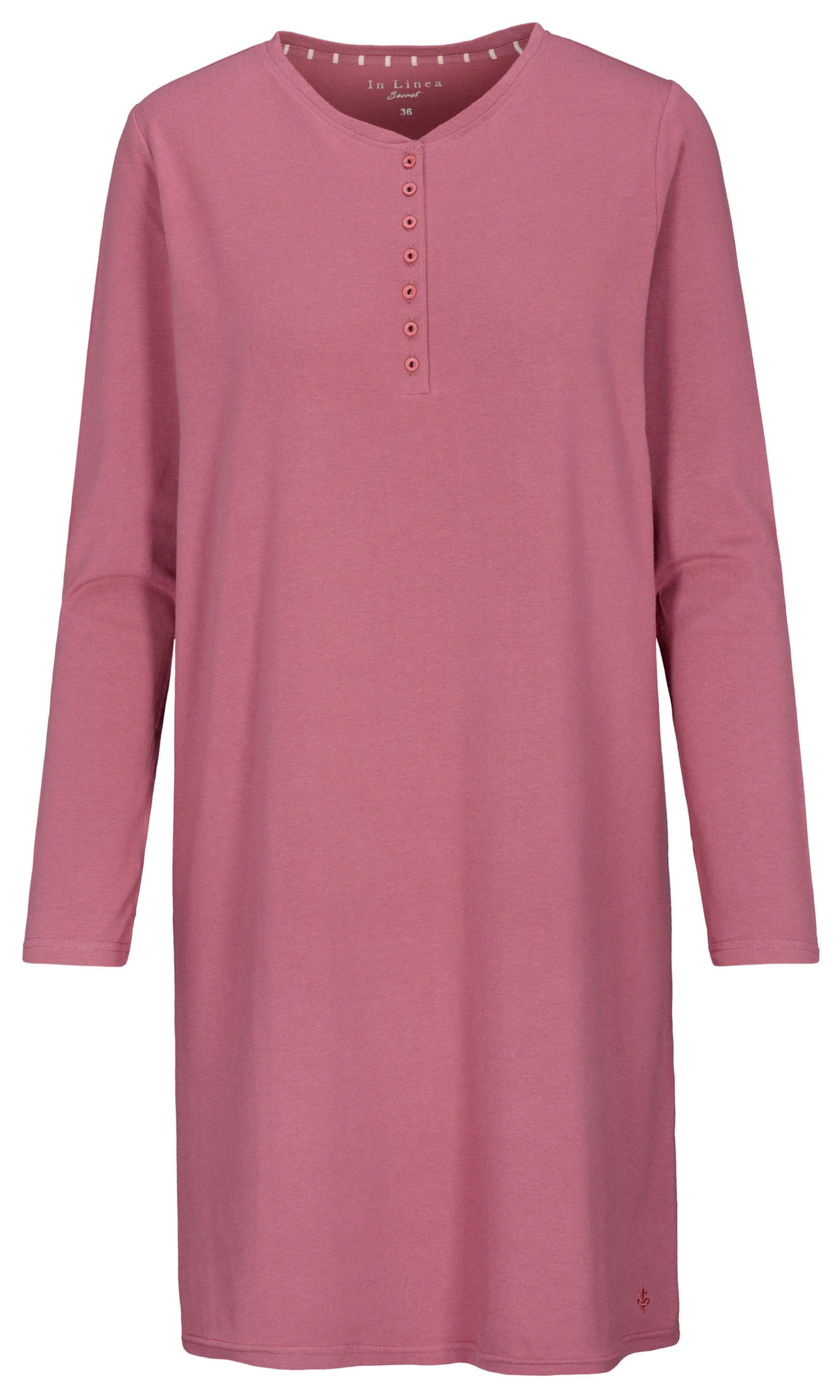 IN LINEA - Da.-Sleepshirt Uni rosewood - Gr. - 38 von IN LINEA
