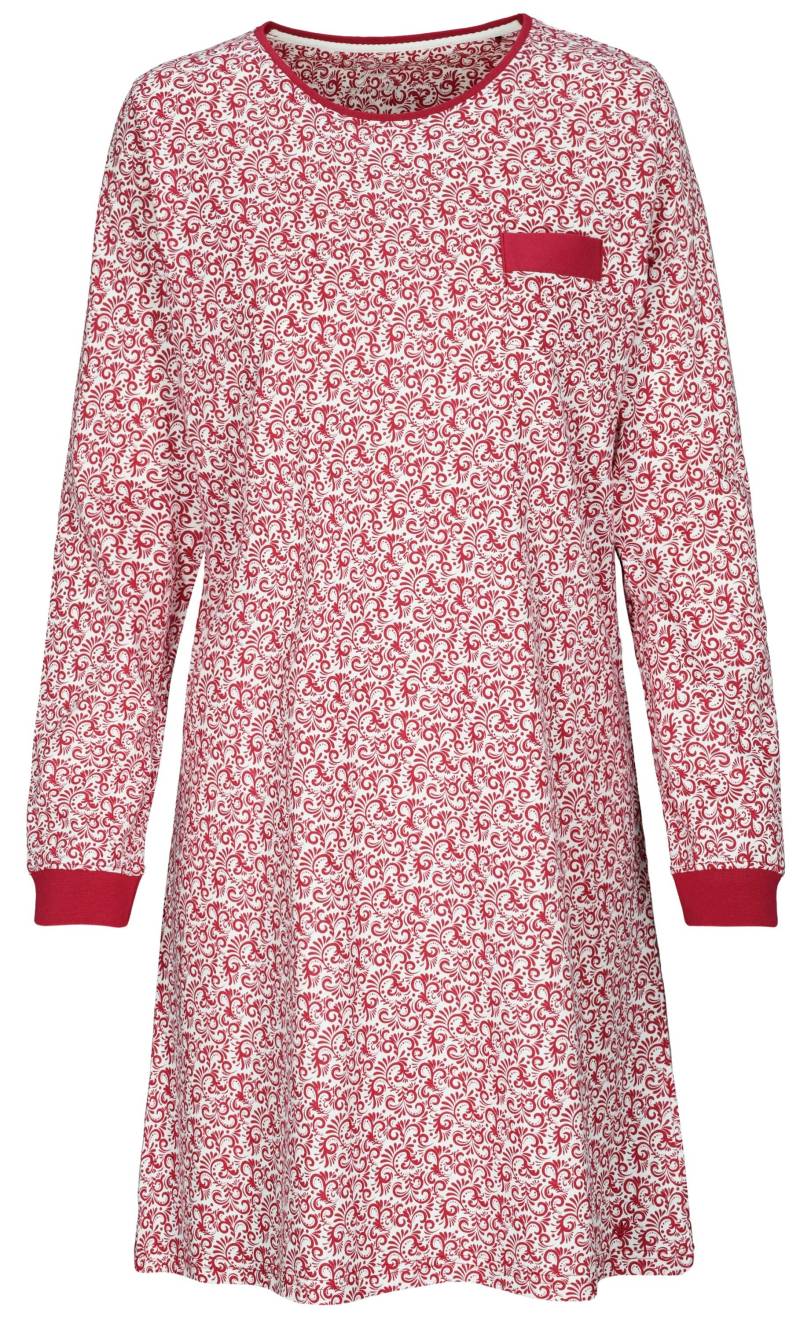 IN LINEA - Da.-Sleepshirt crimson floral - Gr. - 40 von IN LINEA