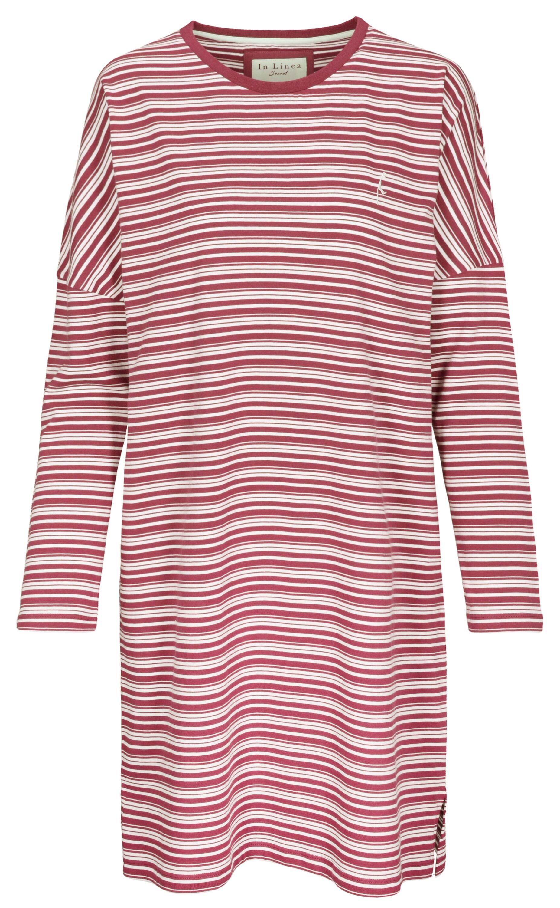 IN LINEA - Da.-Sleepshirt crimson stripe - Gr. - 38 von IN LINEA
