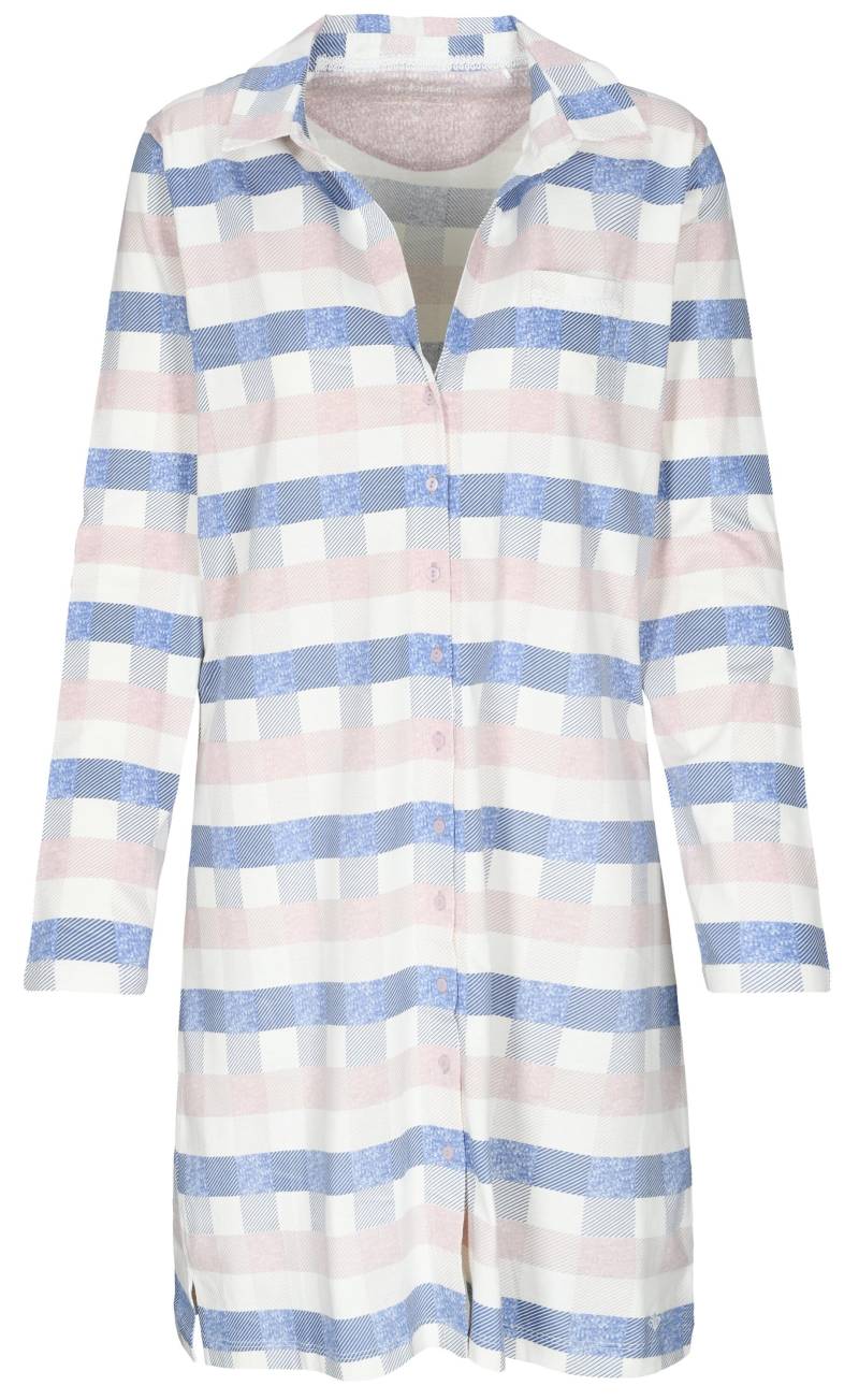 IN LINEA - Da.-Sleepshirt ecru check - Gr. - 40 von IN LINEA