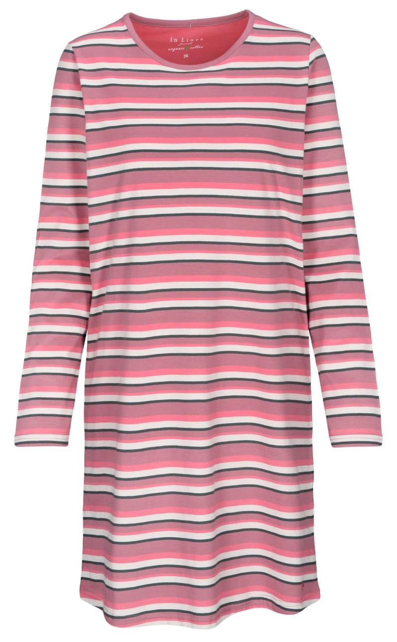 IN LINEA - Da.-Sleepshirt lipstick stripe - Gr. - 44 von IN LINEA