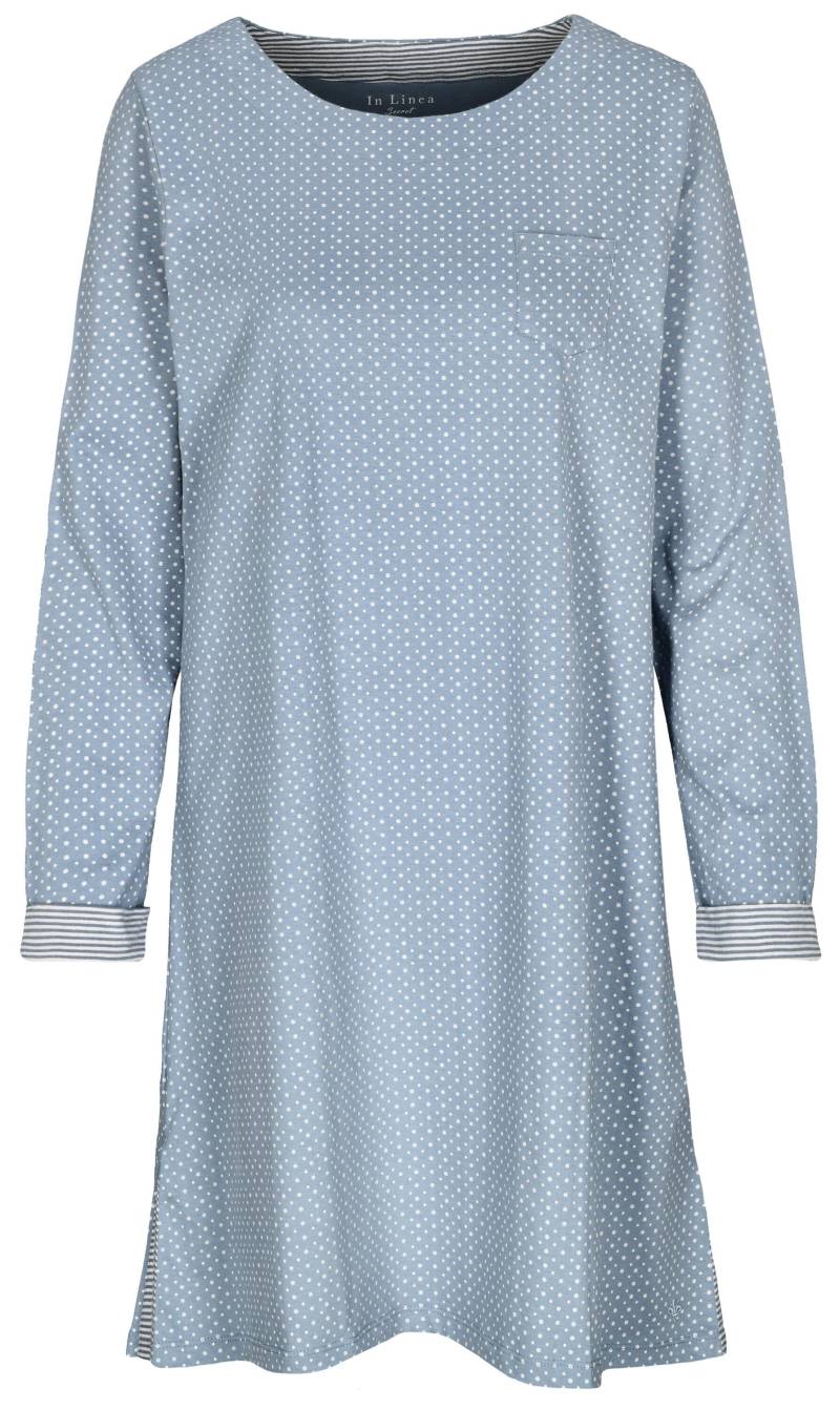 IN LINEA - Da.-Sleepshirt samtweich denim dots - Gr. - 42 von IN LINEA