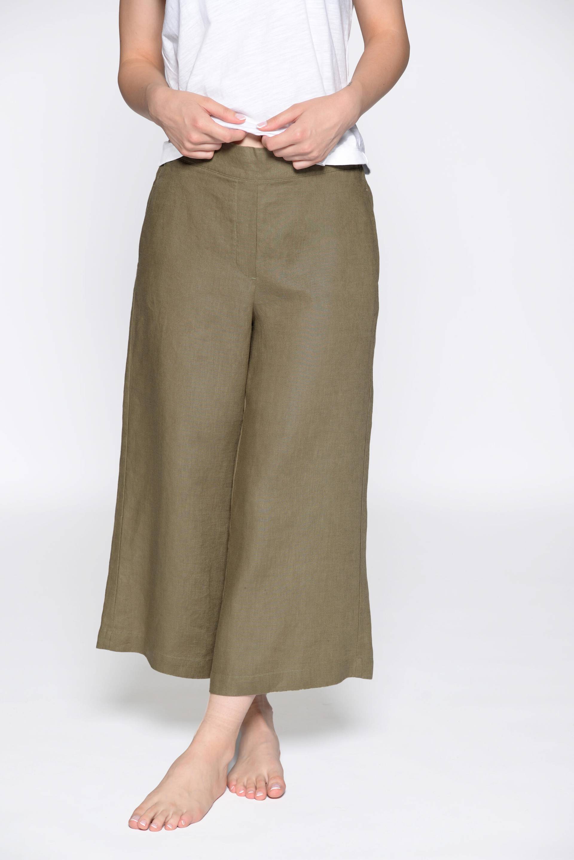 IN LINEA - Hose, 7/8-Länge 550 olive - Gr. - 36 von IN LINEA
