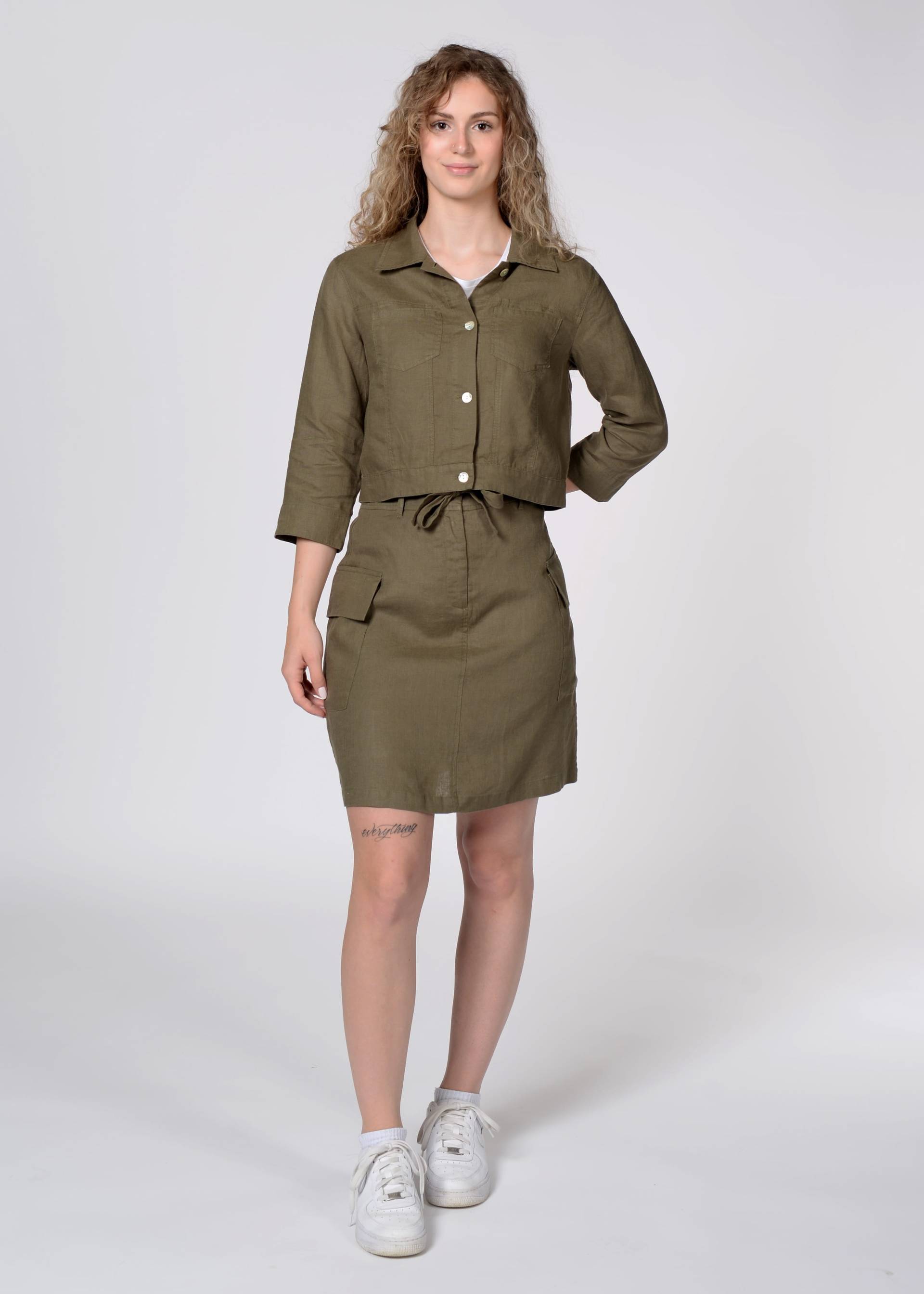 IN LINEA - Jacke, Boxy, 3/4-Arm 519 khaki - Gr. - 40 von IN LINEA
