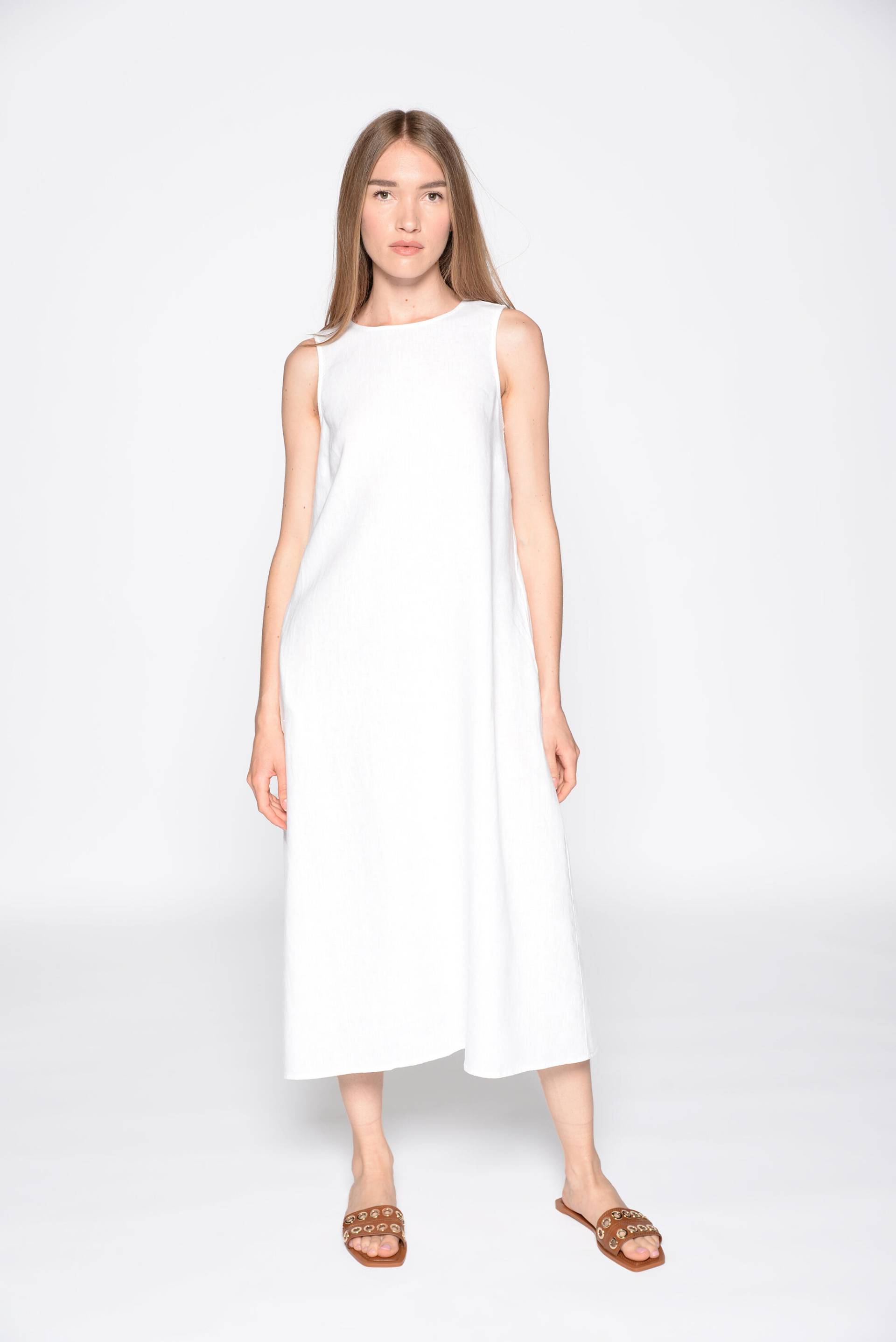 IN LINEA - Kleid, ohne Arm 101 white - Gr. - 42 von IN LINEA