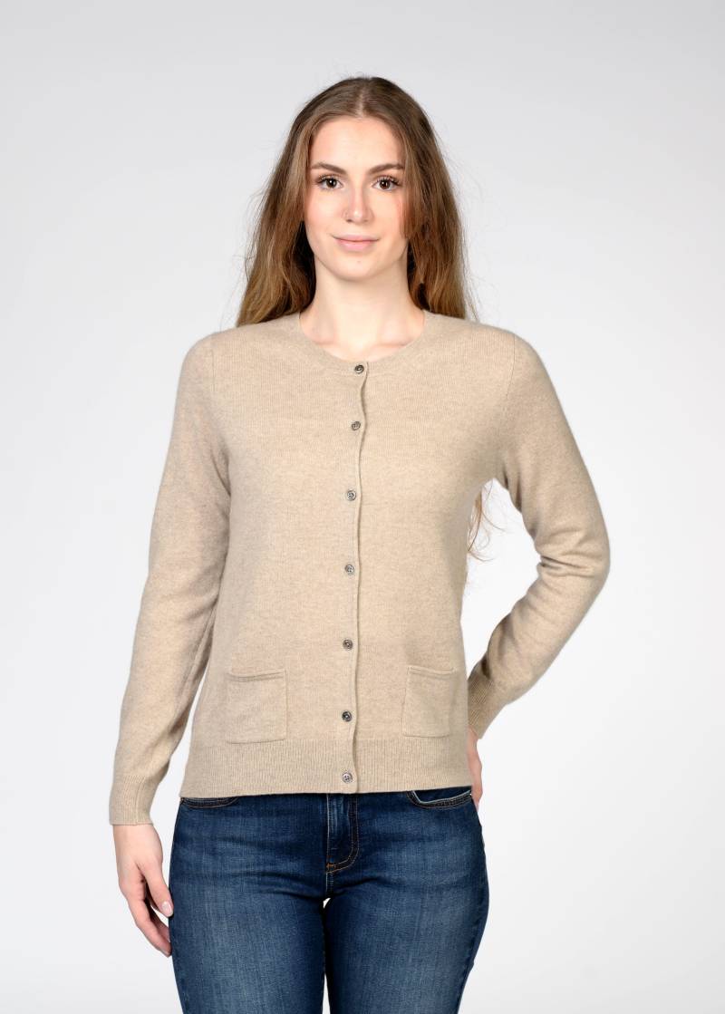 IN LINEA - NOS Cardigan, Rundhals 205 taupe mel. - Gr. - 38 von IN LINEA