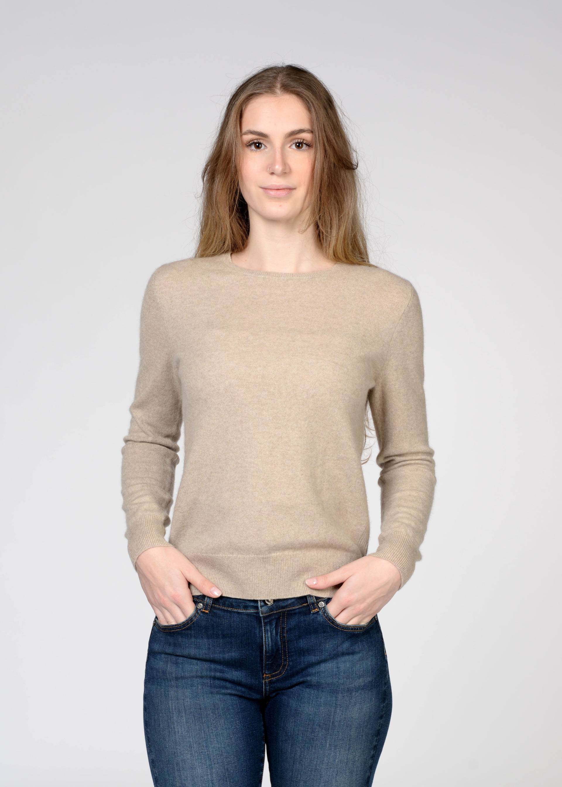 IN LINEA - NOS Pullover, Rundhals 205 taupe mel. - Gr. - 40 von IN LINEA